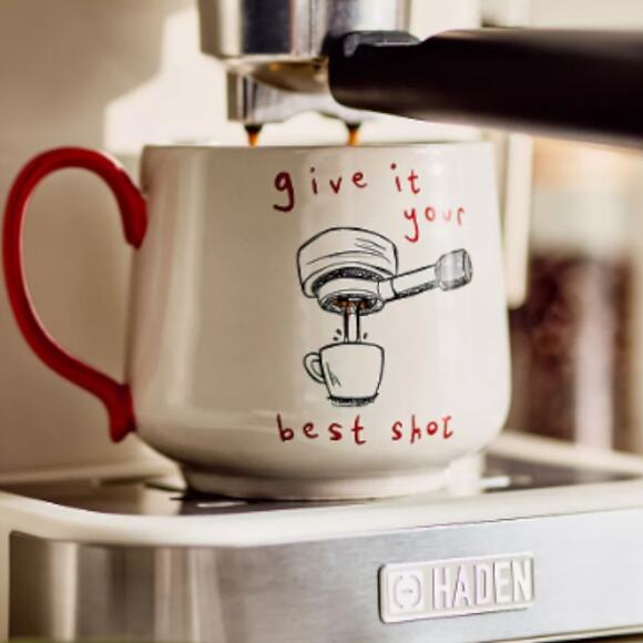 Anthropologie Jordan Nickson Give it Your Best Shot Stoneware Mug NIB - Picture 2 of 4